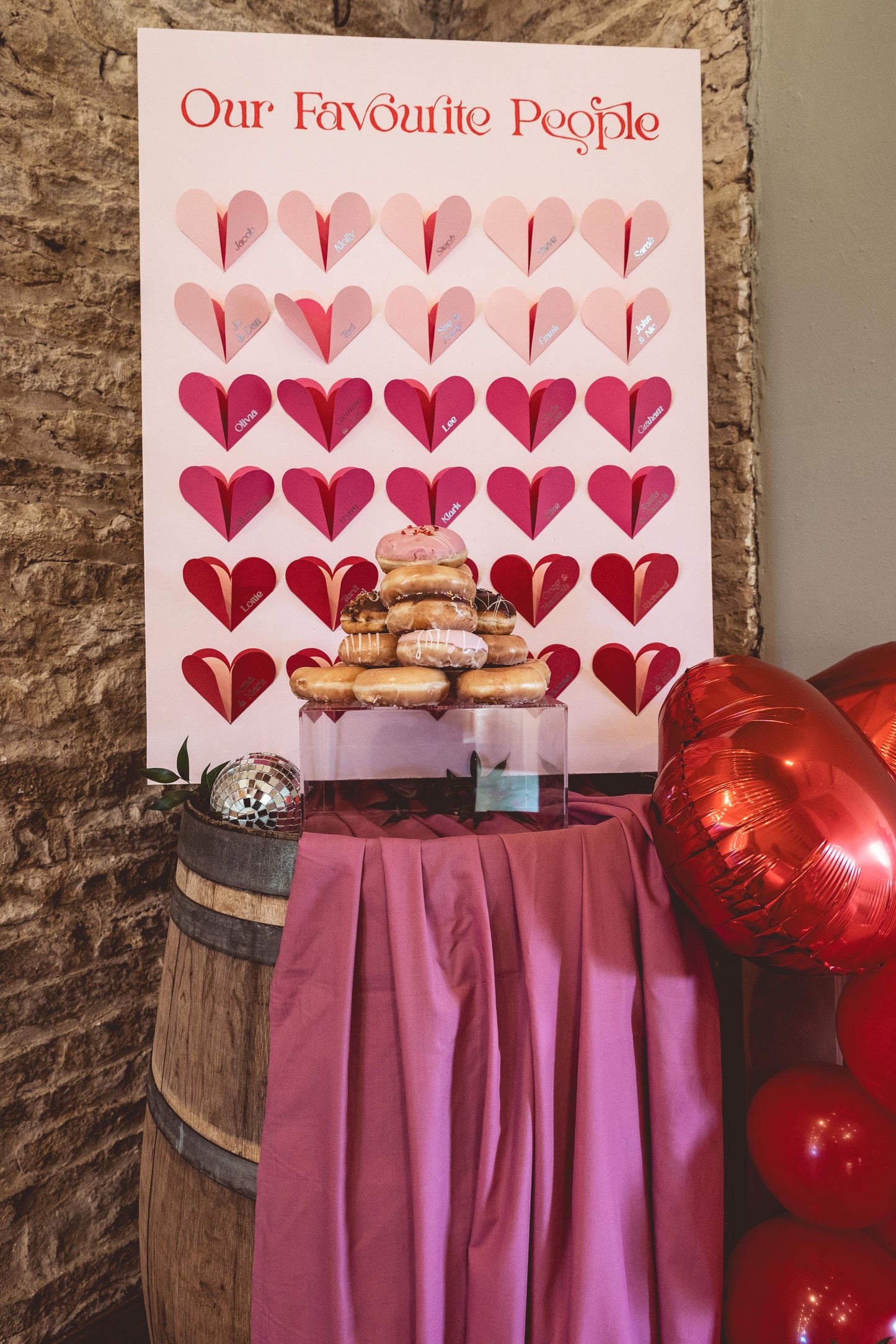 Bespoke Table Plan with notes from the Newlyweds