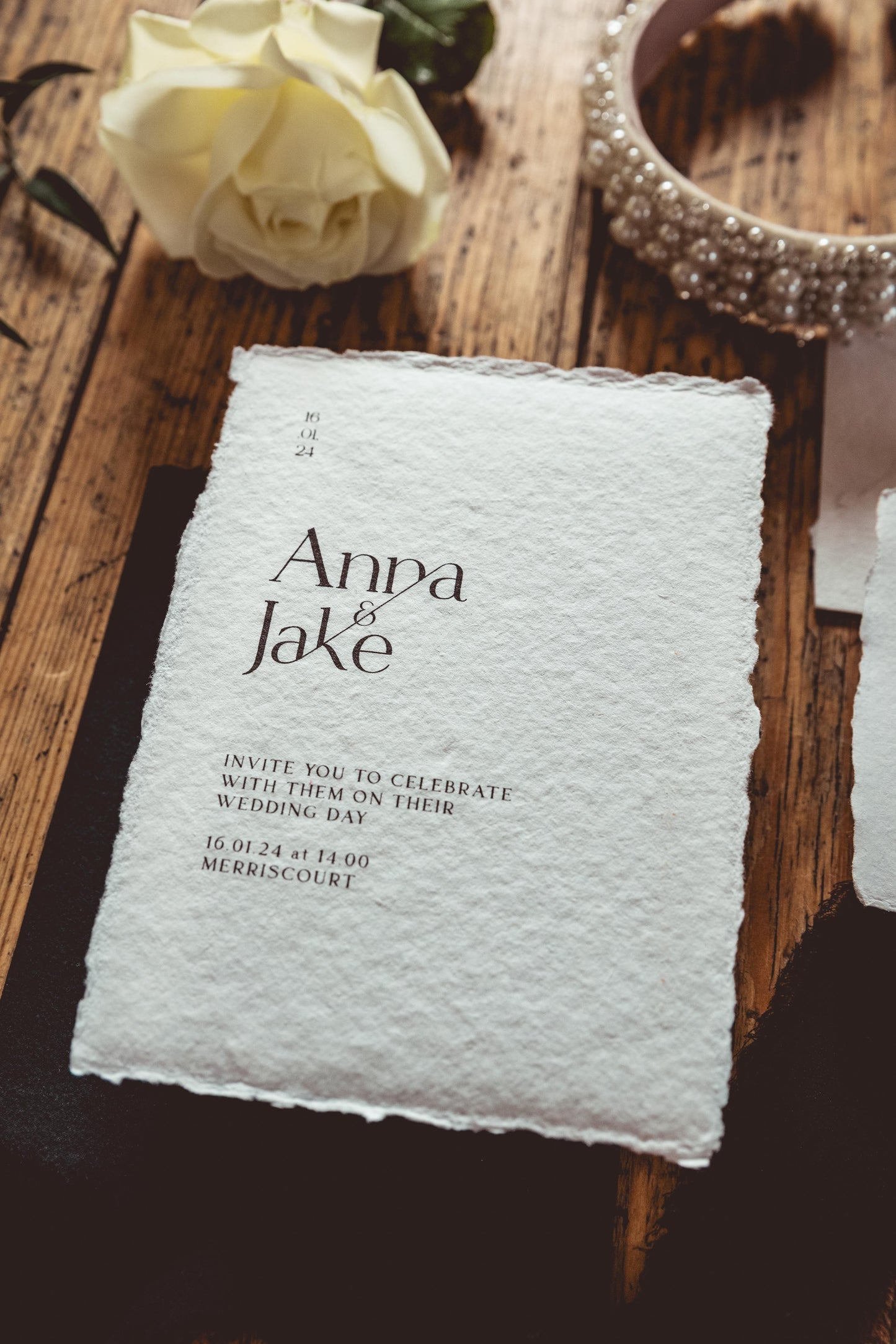 Monochrome Wedding Invitation