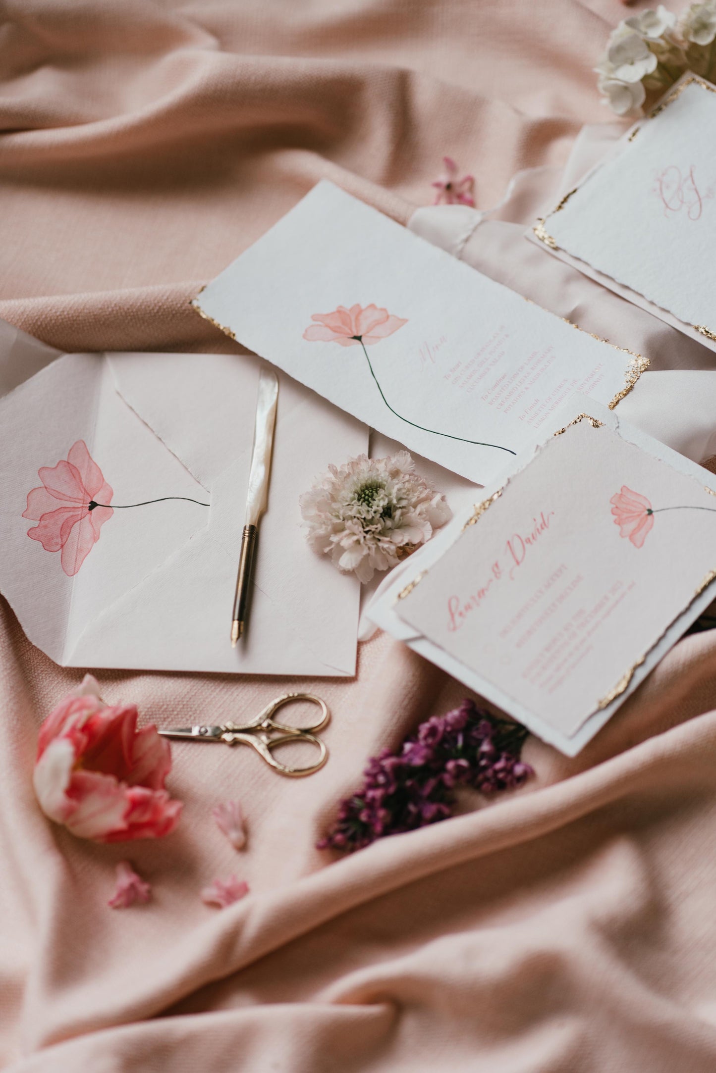 Romantically hand crafted wedding stationery for this Lover Era Wedding