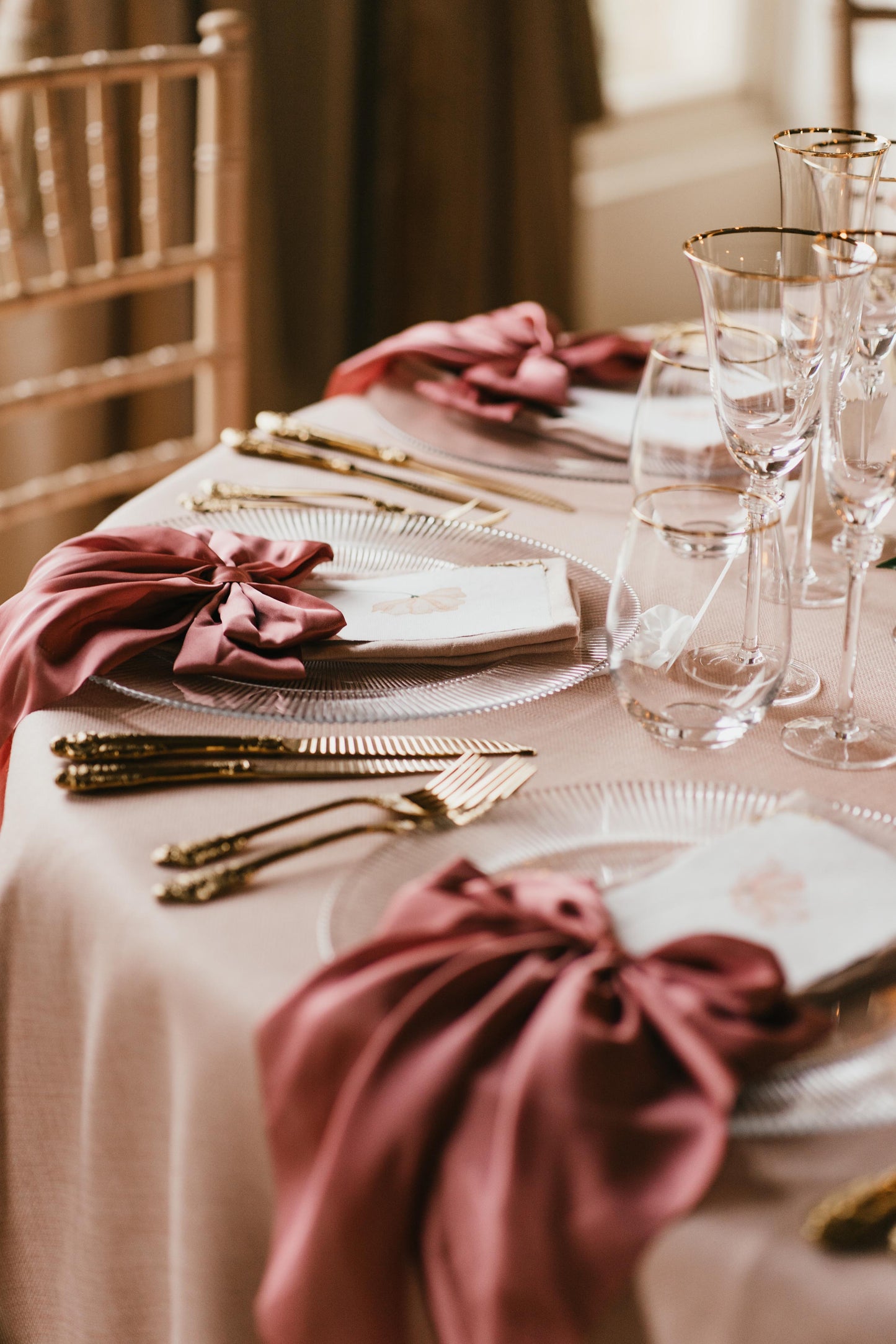 Hand painted single stem Wedding Menus