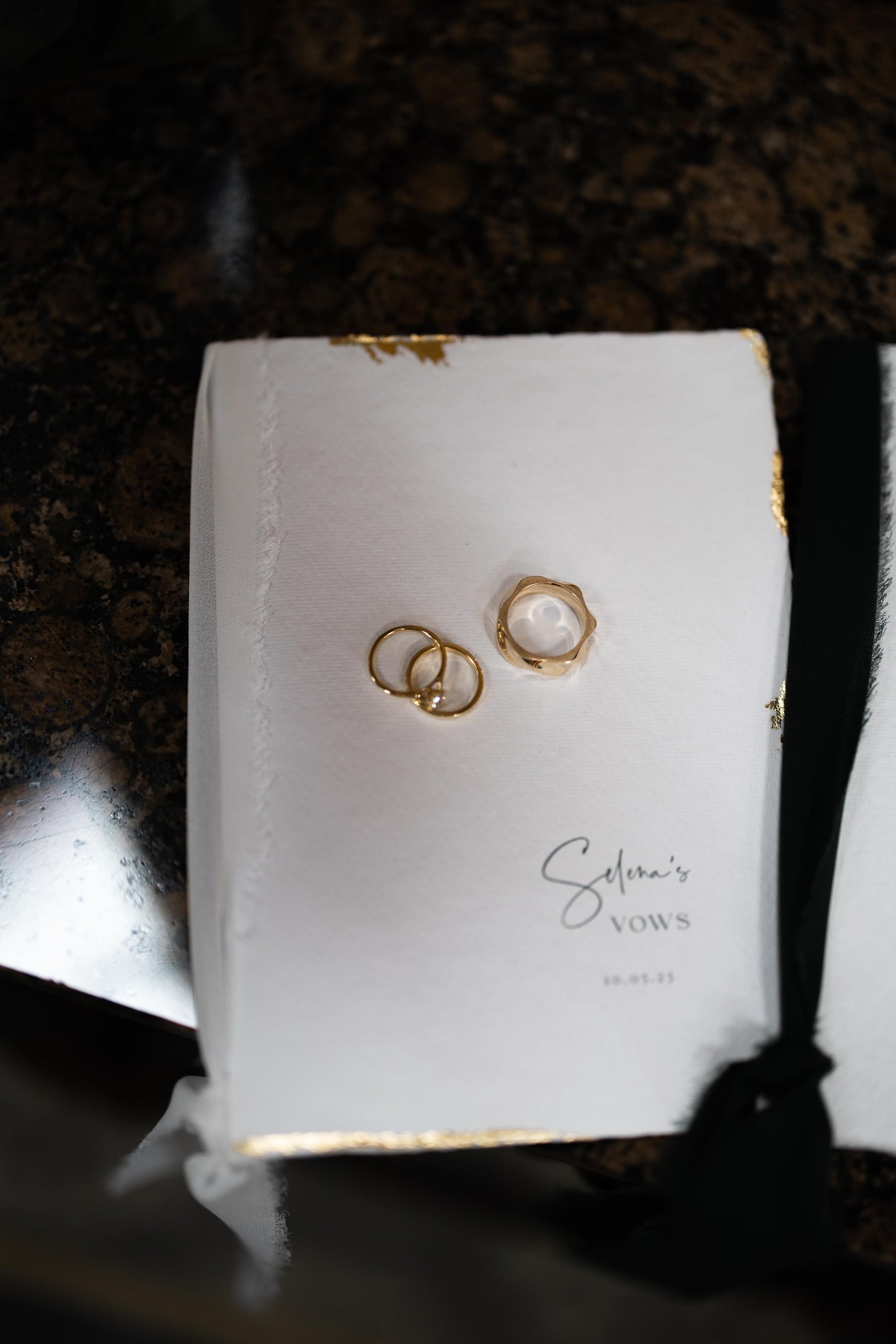Elegant handcrafted Vow books