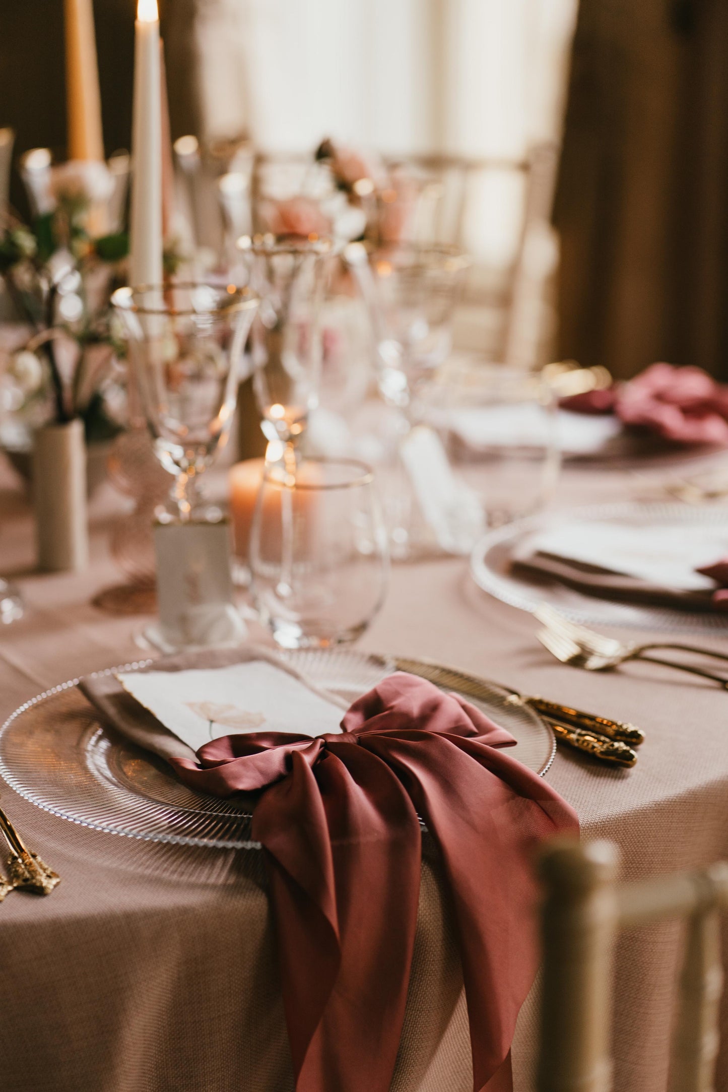 Hand painted single stem Wedding Menus
