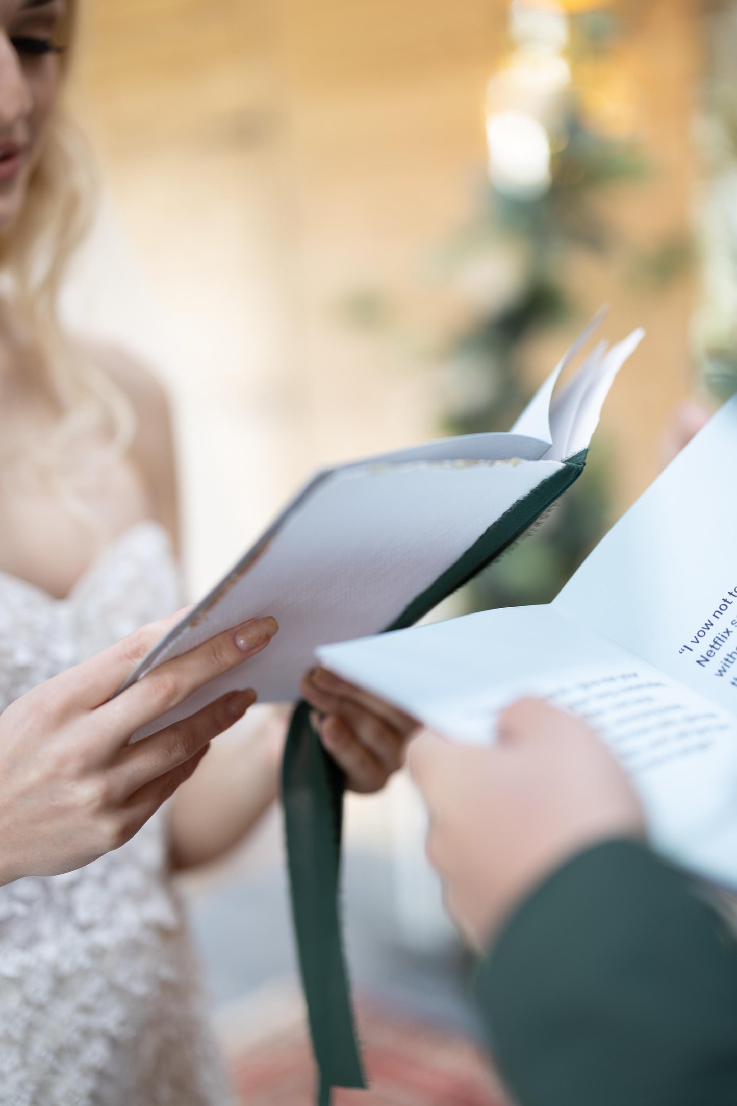 Elegant handcrafted Vow books