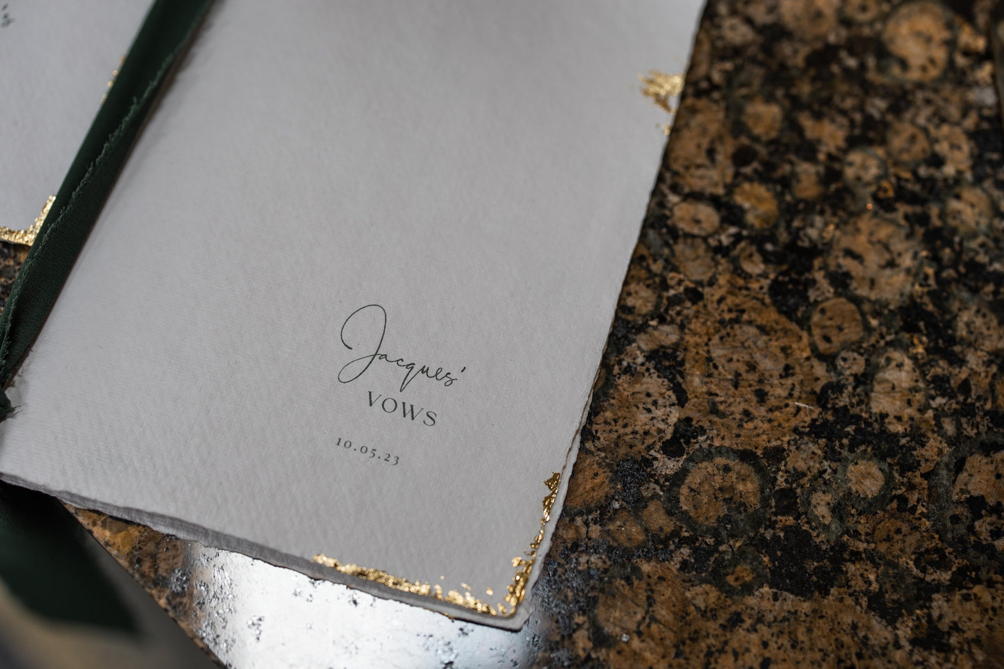 Elegant handcrafted Vow books