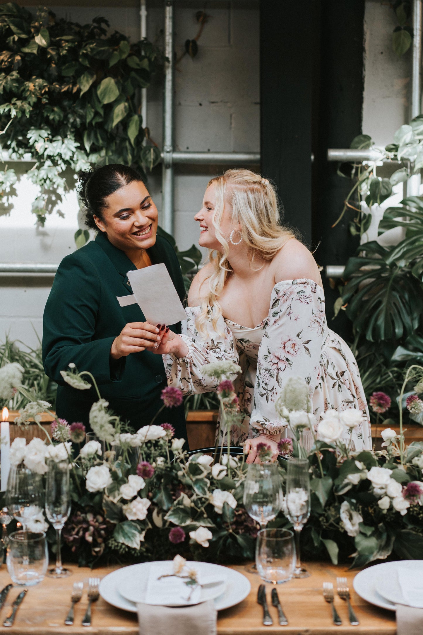 Vintage Botanical Wedding Menu with Dried Flower