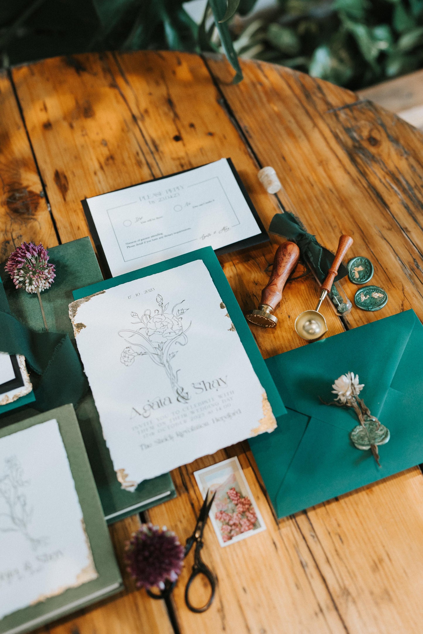 Vintage Botanical Wedding Stationery Suite