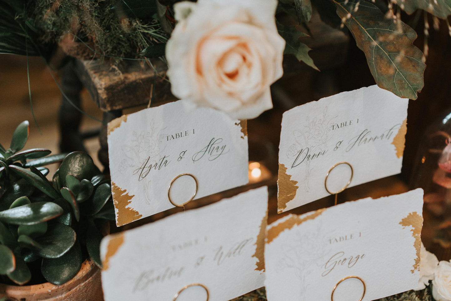 Escort Card Style Seating Plan Display
