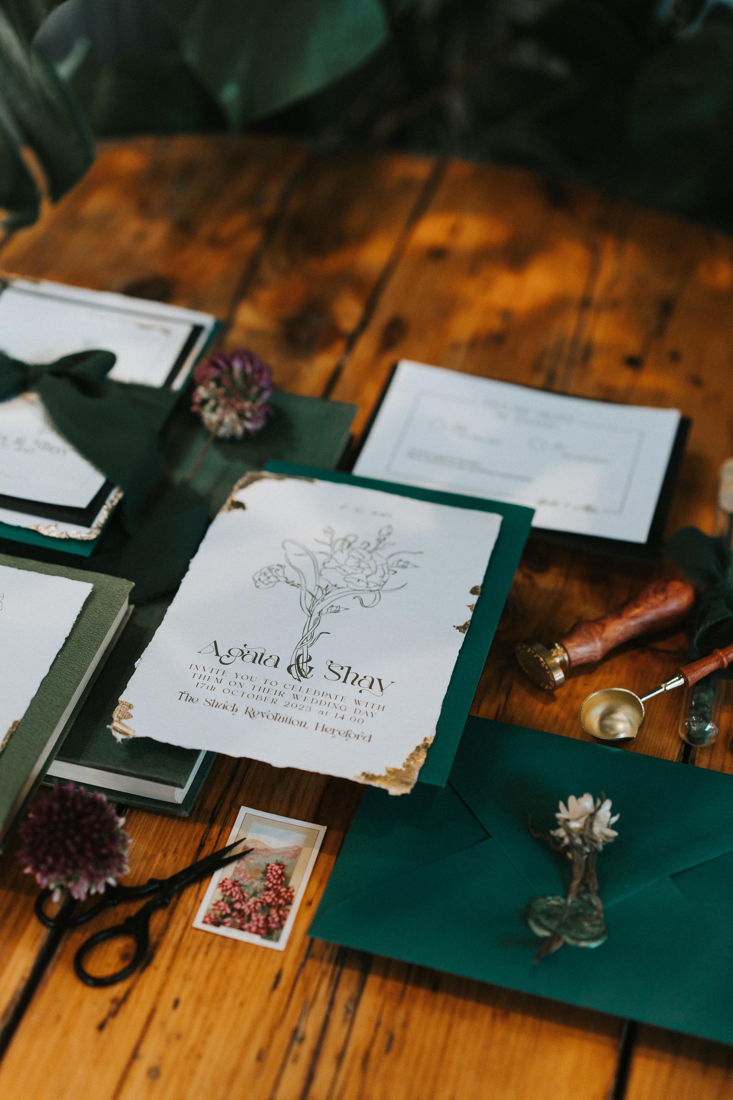 Vintage Botanical Wedding Stationery Suite