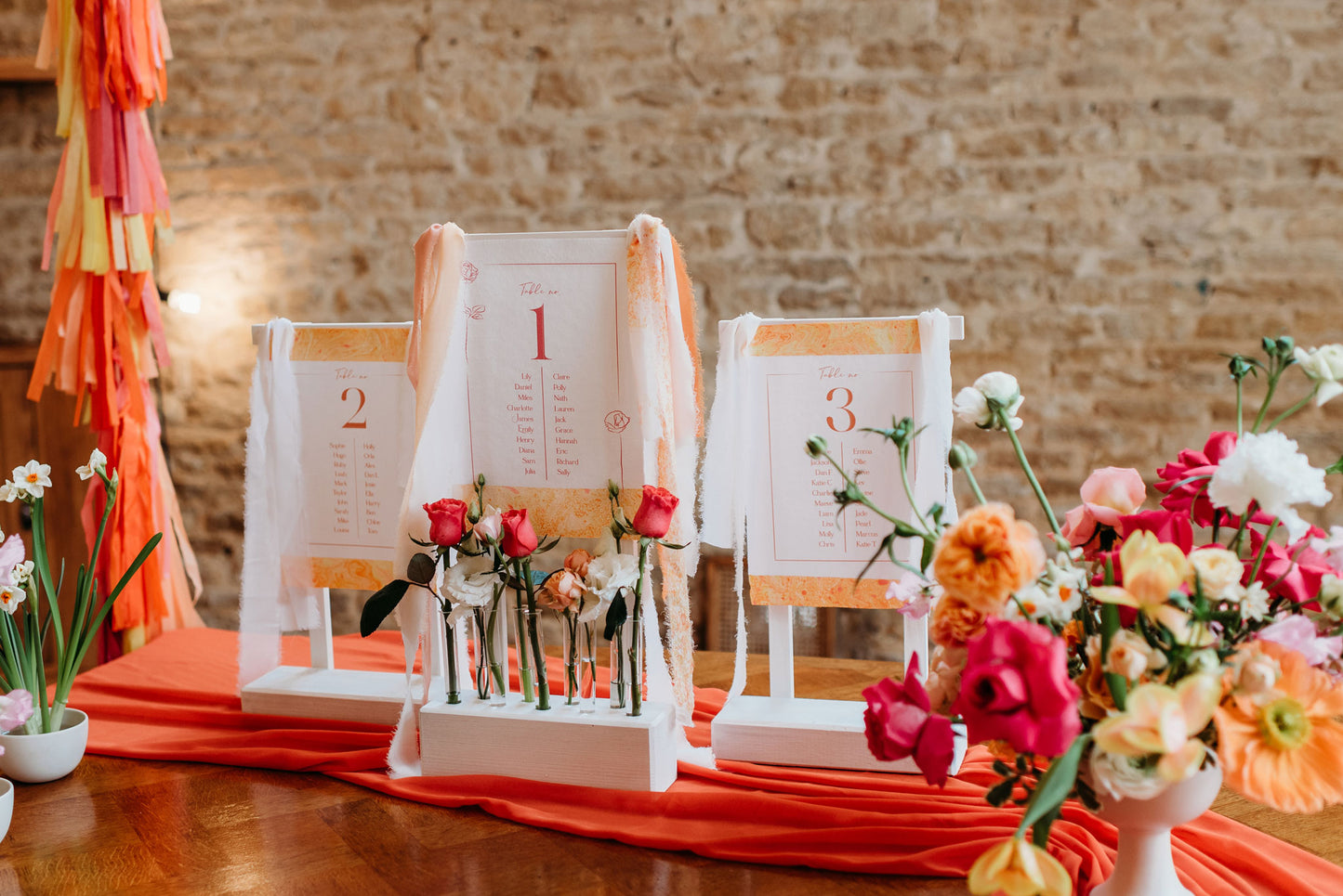 Hand crafted Seating Plan and other signage