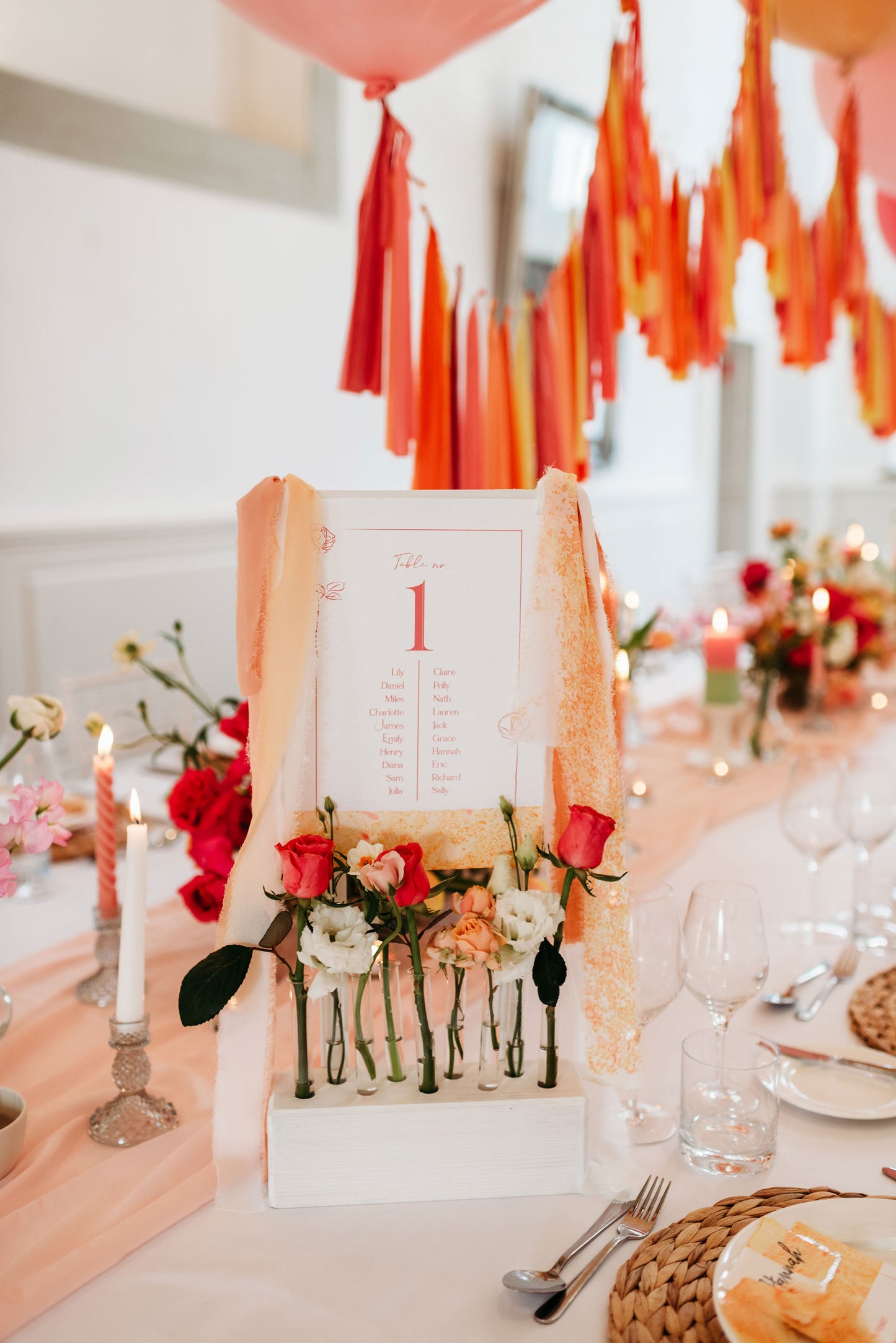 Hand crafted Seating Plan and other signage