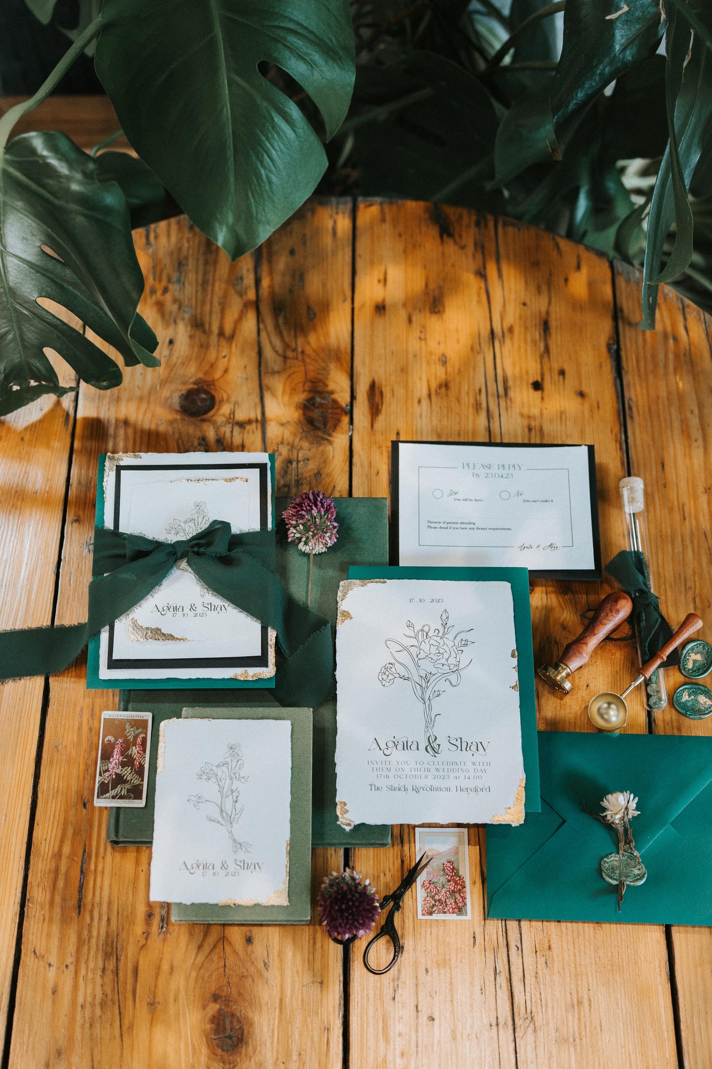 Vintage Botanical Wedding Stationery Suite